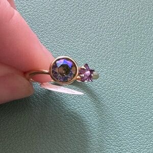 Fragrant Jewels Holographic and Gold size 9 ring NWT